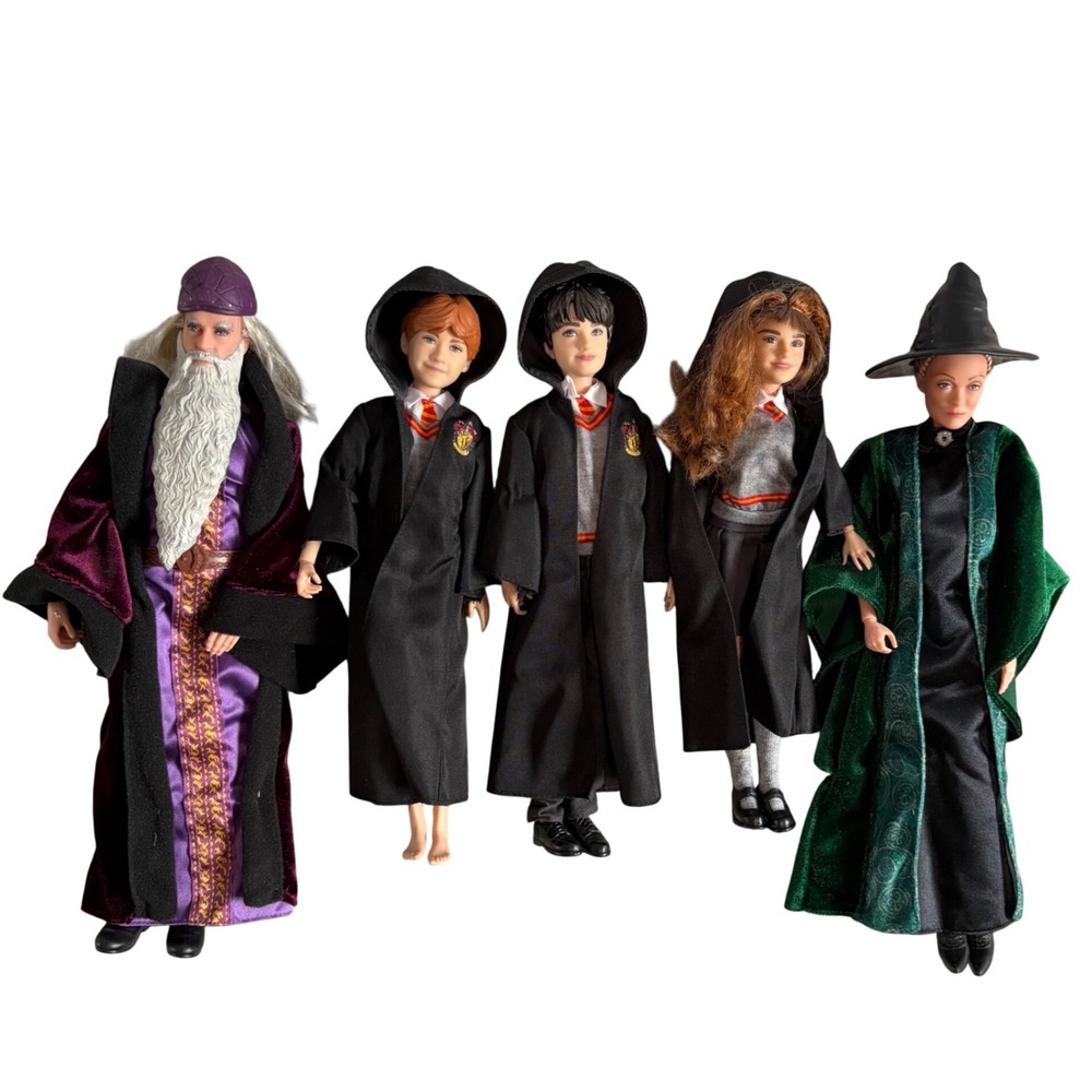 MATTEL HARRY POTTER Posable Doll 5 Character Set 2018 Collection Memorabilia